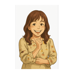 Heartwarming Female Stickers (40Types)