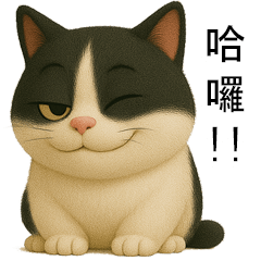 3D奶牛圖案貓咪貼圖