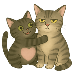 運命の愛，猫たちはとても優しい。