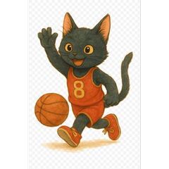 バスケットボール猫