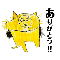 小1が描くアニマルスタンプ