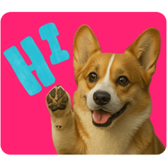 Corgi greeting 6