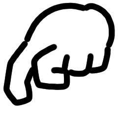 Simple hand signs animated Sticker