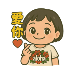 短髮女孩的日常用語貼圖