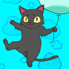 ふわふわ風船ネコ