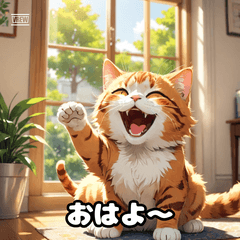 にゃんたまのほのぼのスタンプ