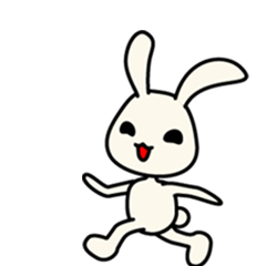 Happy small rabbit