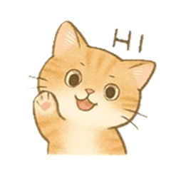 Cute little orange cat by R.Y.