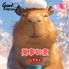 Cute animal Bala Good morning stickers-1