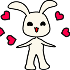 Happy small rabbit (English)