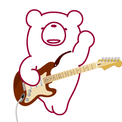 The bear. He plays the guitar.