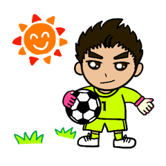 サッカー少年の夢　黄緑&1
