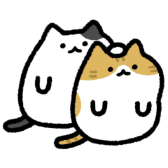 The friendly cat duo move Sticker3