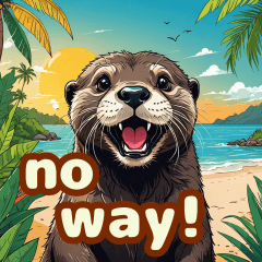 Otters are cute animals_English