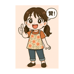 雙馬尾少女超開心