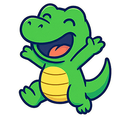 The cute little crocodile has arrived.