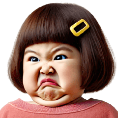 Chubby Girl Funny face 86-NoText