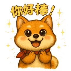 ぬくぬく柴犬：日常スタンプ