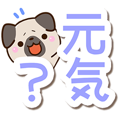 Sticker of Chibi pug3