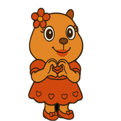 Cute capybara girl Huahua