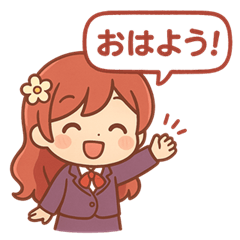 日常生活スタンプ（マリー日常会話A1）
