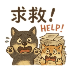 柴犬包子黑妞的工作日常