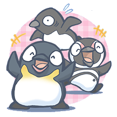 สติกเกอร์นกเพนกวิน 18ชนิด