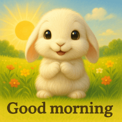 Fluffy White Bunny Stickers