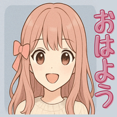 感情が伝わる！元気な女の子のLINEスタンプ