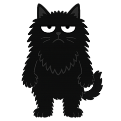 ゆる系黒猫のポーズ集