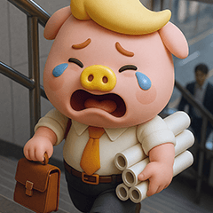 Crying Pig at Work
