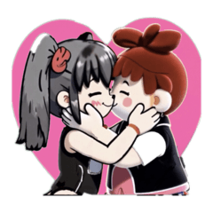 可愛いまるでぬいぐるみラブラブスタンプ