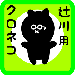 black cat sticker for tsujigawa