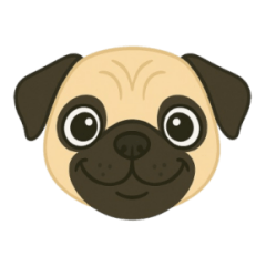 Adorable Pug with Various Emotion