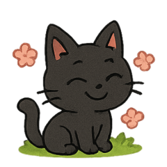 Little Black Cat Four Seasons