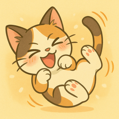 ごろ〜ん♪三毛猫