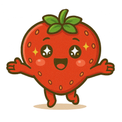 Happy everyday! Smiling Strawberry.