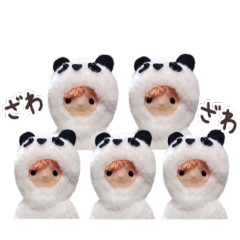 Sticker of a small doll(panda)2