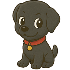 Happy Black Labrador