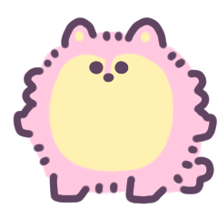 ゆめかわオオカミ(ふわふわ) 動くスタンプ