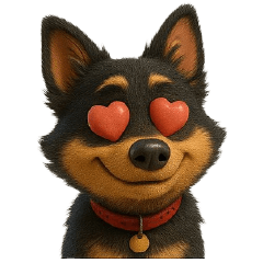 Dog-Various facial expressions 002(3D)