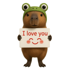 Capybara Froggy Love