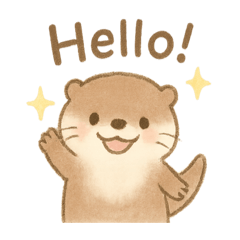 カワウソの日常スタンプ（英語ver）