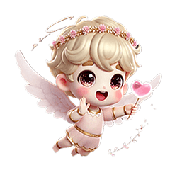 Cute little angels in various poses