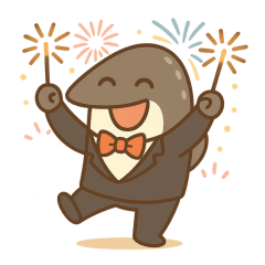 Gentle Eel-Congratulations Sticker