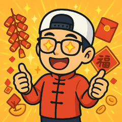 Red <festive sticker>