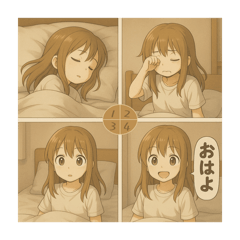 4コマ漫画でスタンプ