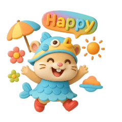 Cute hamster in a butterfly fish costume