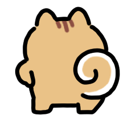 にっこりリスのダンス 動くスタンプ