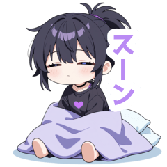Mellow and lethargic girl sticker